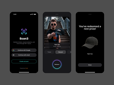 QR Code NFT Scanner app b2b b2c designer mobile product design product designer ui ui designer ux designer