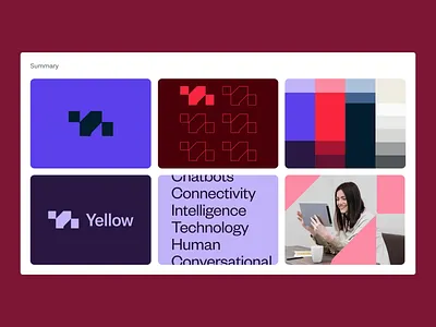 Yellow - Brand Exploration ai animation b2b brand branding clean colors concept logo patterns typography ui ux visual identity web design website