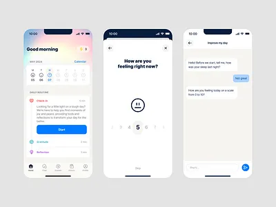 AI Therapy App ai app b2c design freelance ios app mobile mobile app product designer ui designer ux designer