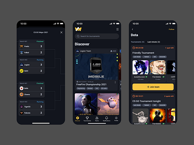 Gaming Tournament Manager App app b2b b2c design designer game gaming product designer saas ui ui designer ux designer