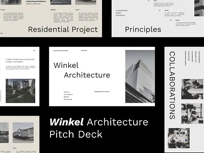 Winkel Architecture Pitch Deck elegant