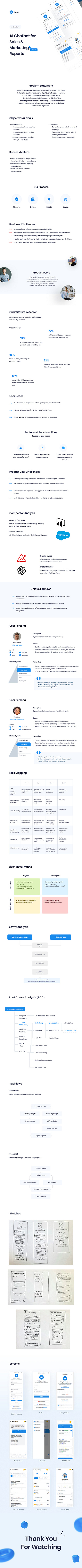 Case Study AI Chatbot for Sales & Marketing Reports ai app app design application design case study chatbot design ui user experience ux