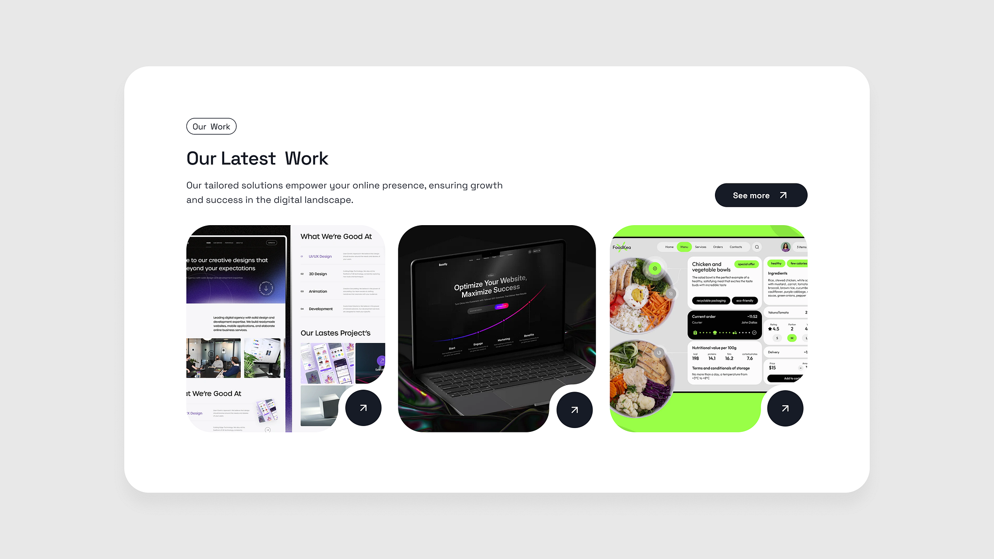Our Portfolio/Our Works Section - Modern UI Design by Kh Rakib on Dribbble