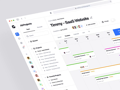 Tuduu - Project Management Dashboard (Motion) dashboard management motion graphics product design productivity app project management schedule scheduling task app task list task management task management dashboard team timeline dashboard timeline view web app web design