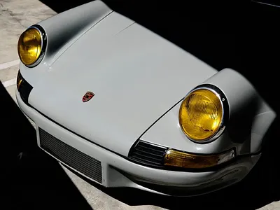 Classic Porsche Front Render 3d artwork 3d render automotive art automotive render car modeling car visualization classic car classic porsche custom build detailed design digital artwork front view photoreal render porsche front retro design retro vehicle sports car vintage racer vintage style yellow headlights