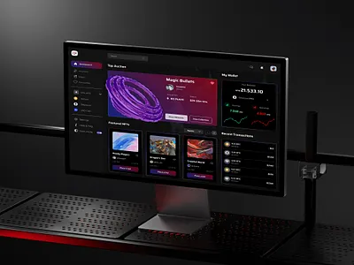 NFT Auction Website Dashboard UI Design branding clean design feed graphic design home illustration logo sign in startup ui