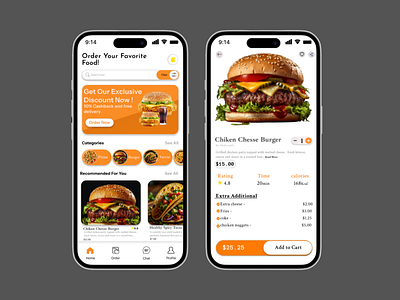 Food Delivery App UI – Homepage Exploration clean order screen ui food dilevary app graphic design home page order page social ui uiux