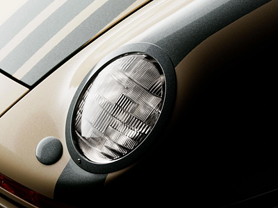 Retro Porsche Headlight Render 3d 3d render automotive art automotive render car modeling classic car close view custom build design shot digital artwork front detail photoreal render porsche headlight realistic lighting retro design retro detail retro vehicle sports car vintage porsche vintage style