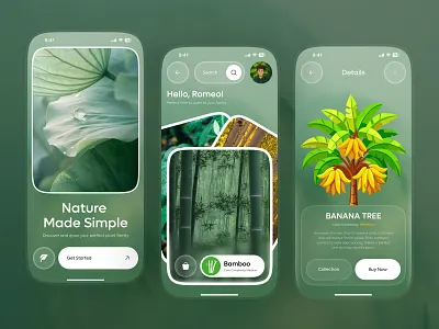 Gardener Mobile App agriculture agritech app ai app app design buyplants e commerce garden gradient gradients green ios mobile app naturelovers plant plantapp plants plantshop potential trees trees app