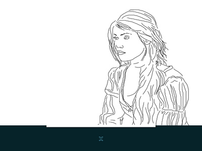 Portrait Practice_ Gemma Arterton_ In Lines_11 illustration