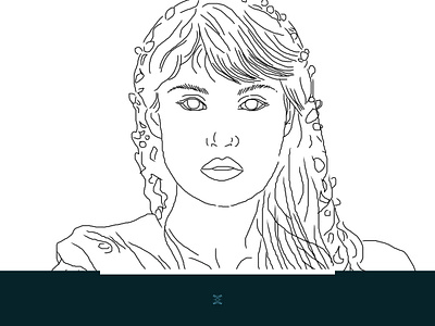 Portrait Practice_ Gemma Arterton_ In Lines_13 illustration