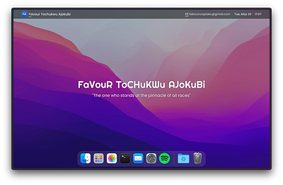 MacOS Style Portfolio product design