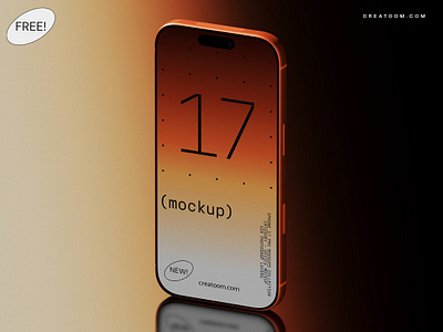 😍 Free Iphone 17 Pro Mockup On Gradient Background adobe photoshop apple iphone device mockup free free mockup freebies graphic design iphone 17 mockup iphone 17 pro mockup iphone mockup mockup psd