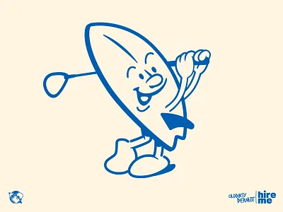 Surf Mascot character design design golf graphics illustration mascot surf t shirt design tee design vector vector design