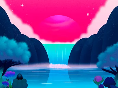 Comet 💫 adobe adobeillustrator adobephotoshop comet illustration illustrator landscape minimalart vector