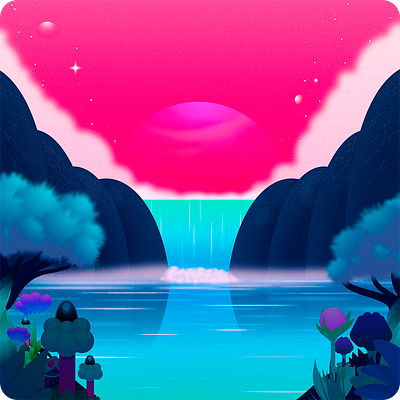 Comet 💫 adobe adobeillustrator adobephotoshop comet illustration illustrator landscape minimalart vector