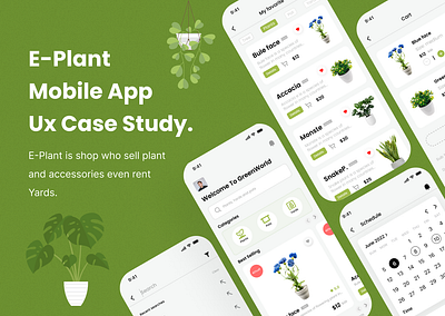 UX case study - e-plant mobile app app case study app design e commerce garden app plant product design case study tree ux case study uxui case