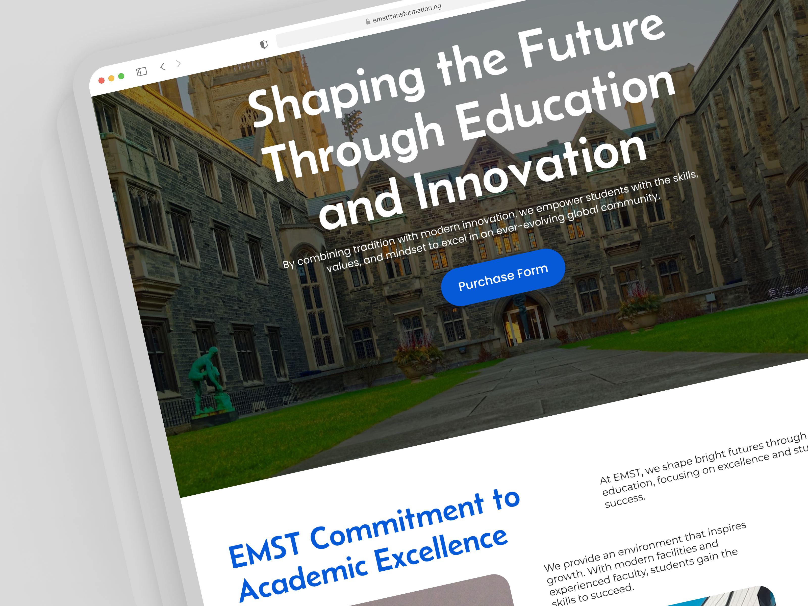 EMST - School Website Design b2b branding education landing education site landing page saas saas landing school landing page school site school ui ui uiux ux design visual design website