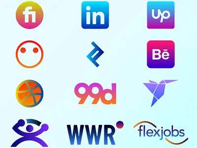 Fiverr, Upwork, LinkedIn, Toptal, marketplace modern logo color! 99designs branding colorfullogo creative logo design fiverr freelancer.com graphic design illustration linkedin logo logo design logo maker modern logo pepleparhours toptal upwork