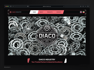 Diaco Industry– Industrial Bearings Website Prototype 3d bearing branding design graphic design illustration illustrator industry logo minimal motion graphics product design prototype typography ui ux vector web web design website