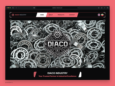 Diaco Industry– Industrial Bearings Website Prototype 3d bearing branding design graphic design illustration illustrator industry logo minimal motion graphics product design prototype typography ui ux vector web web design website