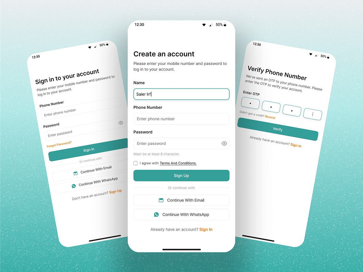 Authentication Flow UX design - NN Wholesale Fashion App Image 3
