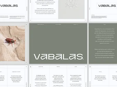 VABALAS Brand Guidelines - Identity Design - Branding agency architecture brand branddesign branding bug clay colors decor guidelines identity interior logo logotype maybug pallete studio typography vabalas wordmark