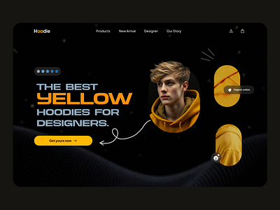 Cool Hoodie Landing Page💛