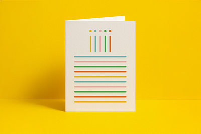 Minimalist Birthday Cake Card birthday cake design graphic design greeting card illustration minimal minimalist modern stationery