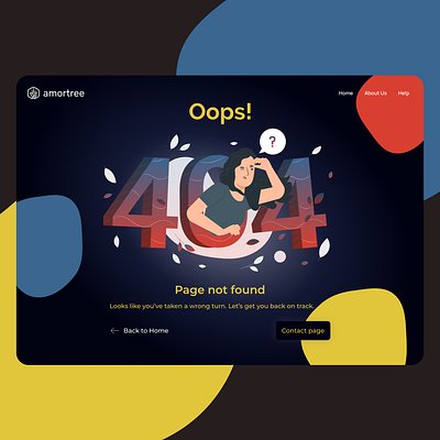🚫📄 Day 94 of #100DaysOfDesign – 404 Error Page UI