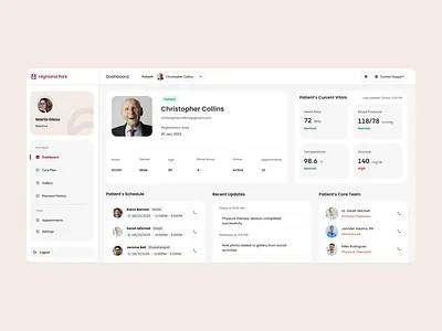 Healthcare Dashboard – Personal Concept modern design