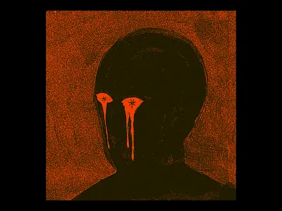 GLYPH-REAPER-IOTA dark art glyph reaper harry vincent heptagram identity painting portrait tears