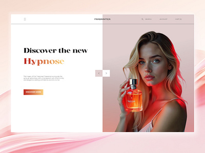Perfume store website fragnance main screen perfume ui ux web web desing