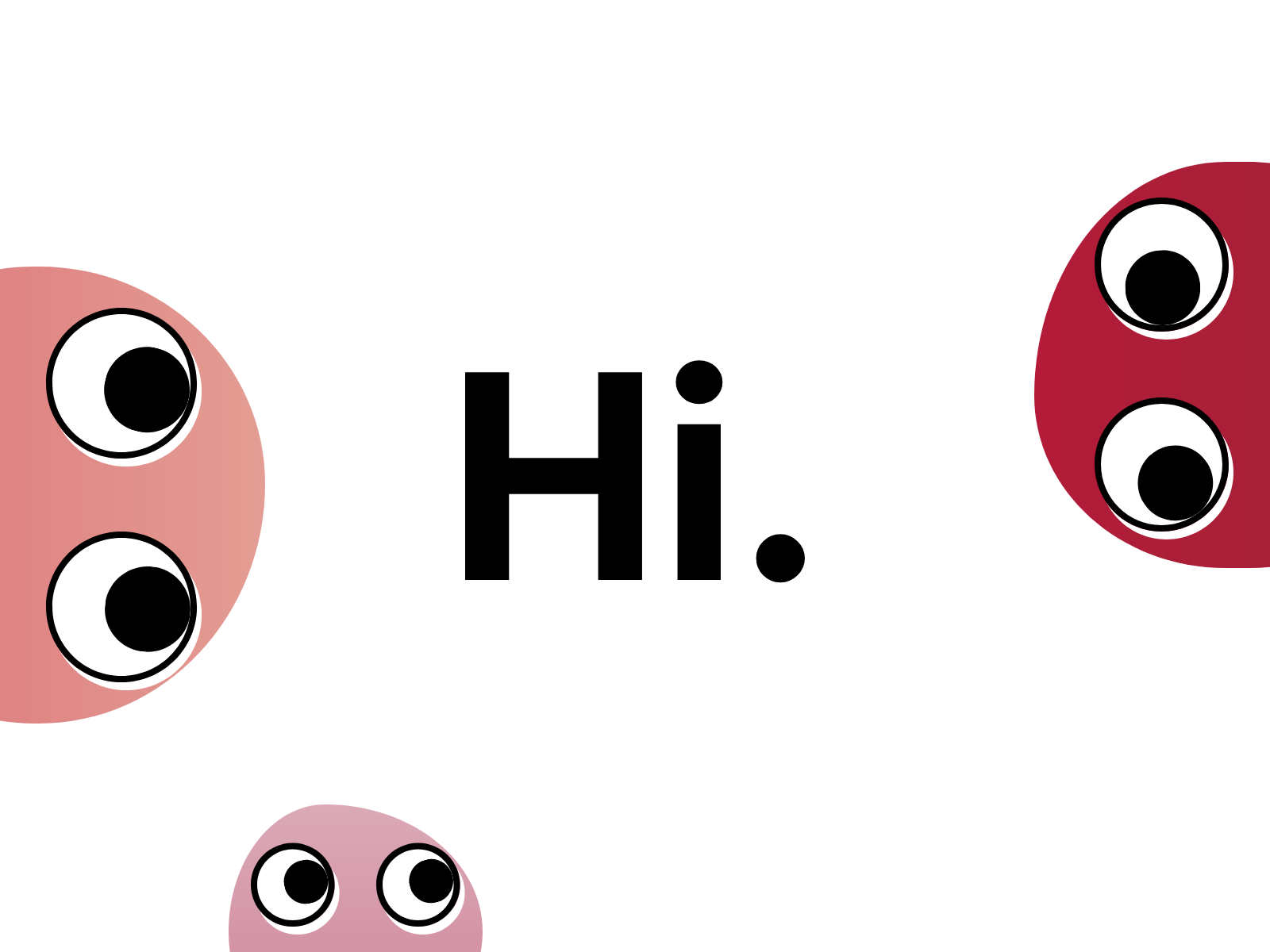 Whimsical Family Website blob cute family googly eyes hello monochrome mouse cursor placeholder random web design website whimsical