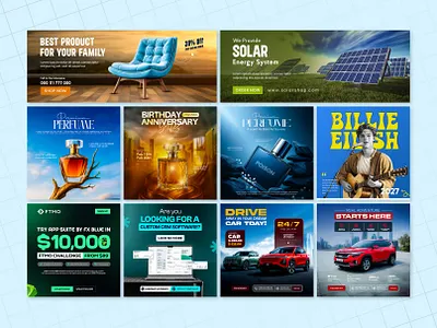 Social Media Post Design I Banner Ads Design ads ads creative banner banner ads banner design car car ads facebook post flyer design furniture graphic design instagram post perfume ads post post ads solar