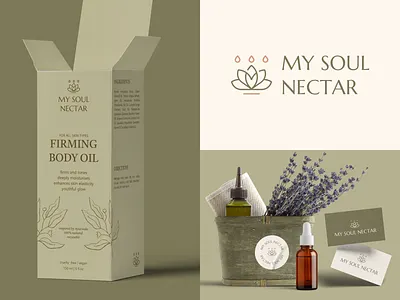 My Soul Nectar / Brand Identity ayurveda brand identity brand mark branding cosmetic design geometric graphic design logo logotype lotus oil packaging yoga