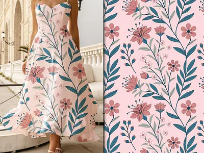 Pattern l Pattern Design l Pattern Design for Dresses custom pattern design graphic design vector