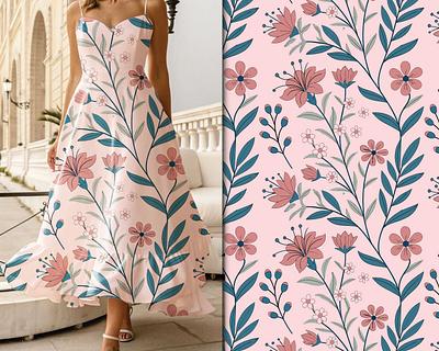 Pattern l Pattern Design l Pattern Design for Dresses custom pattern design graphic design vector