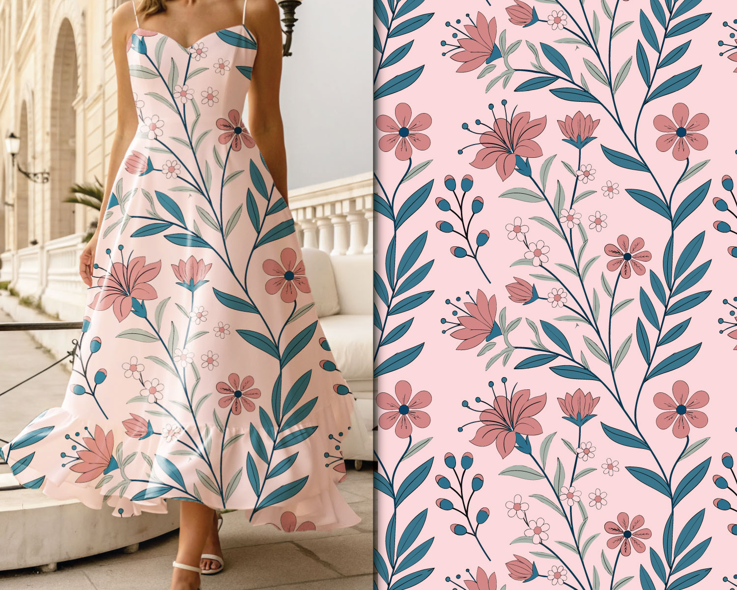 Example of Custom Pattern Design For Clothing.