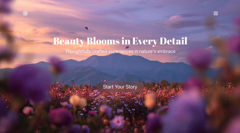 Beauty blooms in every detail 🌸 animation branding design graphic design landingpage midjourney motion graphics