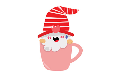 Cute Valentine Dwarf in Mug cute dwarf graphic design sweet