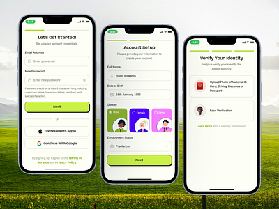 Multi-Step Signup Flow UI Design appdesign authentication button craftora design financeapp fintechdesign form inputs mobileui onboarding retro securesignup signupflow ui useronboarding ux