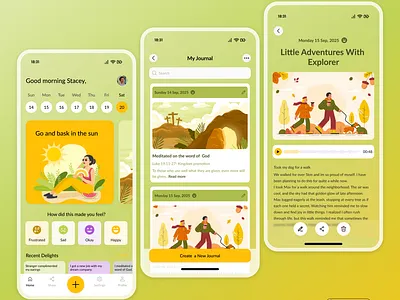 Journal app glassmorphism ui