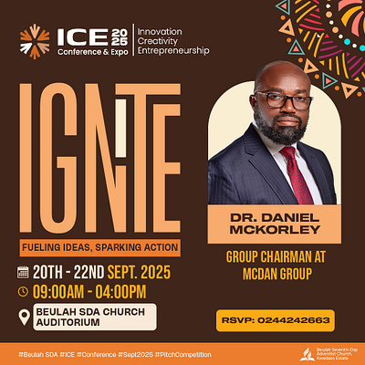 ICE CONFERENCE 2025 : IGNITE branding graphic design logo