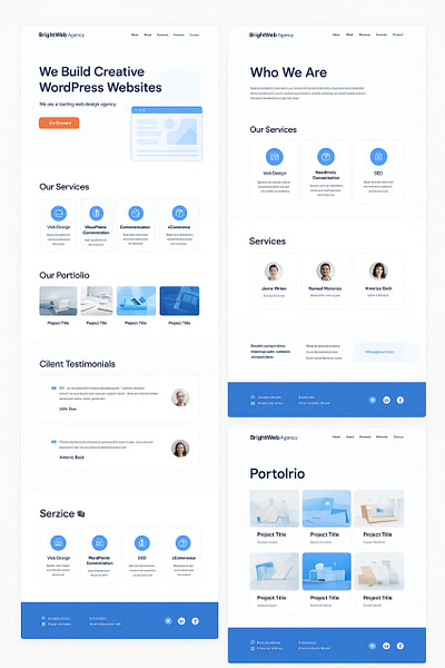 BrightWeb Agency - Professional Web Design branding graphic design landing page wordpress