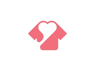 Modern Love Tshirt Logo apparel boutique brand and identity care cloth couple e commerce fahion feminine heart logo love minimilist negative space premade logos shirt store t shirt trend valentine