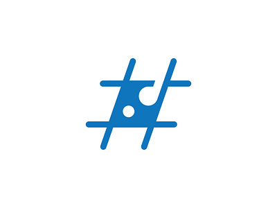 Hashtag Fish Logo animal animals app chief club community fast fish food hashtag logo marine minimilist ocean premade logos restaurant sea software team trend