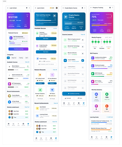 Learn & Earn Crypto crypto cryptodesign design designer graphic design product design uxdesign