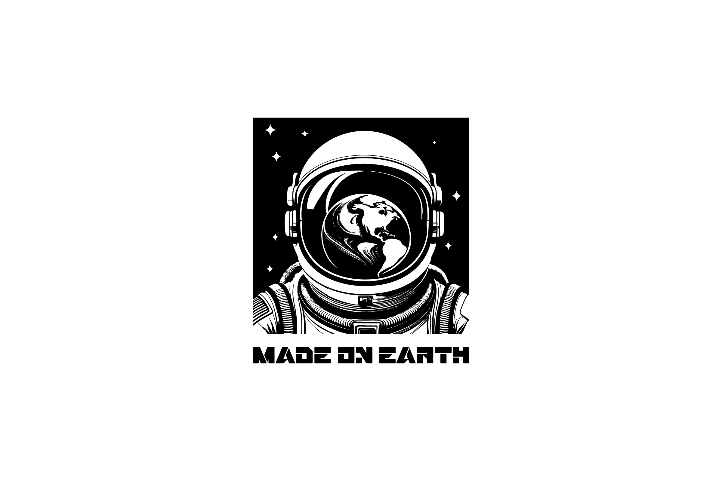 Made on Earth astronaut brand branding design earth graphic design illustration logo madeonearth tonyvoorhees type typography