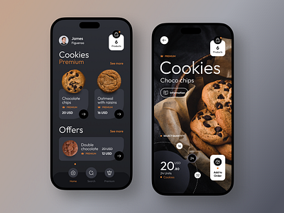 Cookies eCommerce App 🍪 app design bakery cookies cookies app ecommerce ecommerce app food innovation ios minimalism order shopping app ui design ui ux ux design